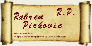 Rabren Pirković vizit kartica